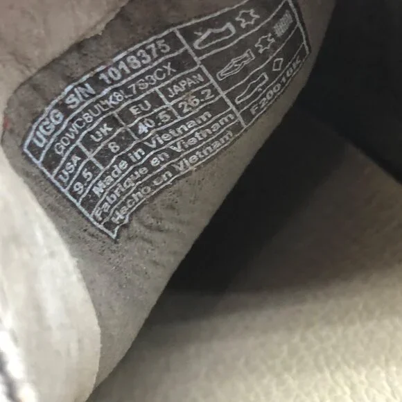 Ugg Shoes Womens 9.5 Adley Gray Suede Slip On Sneakers - Picture 10 of 11